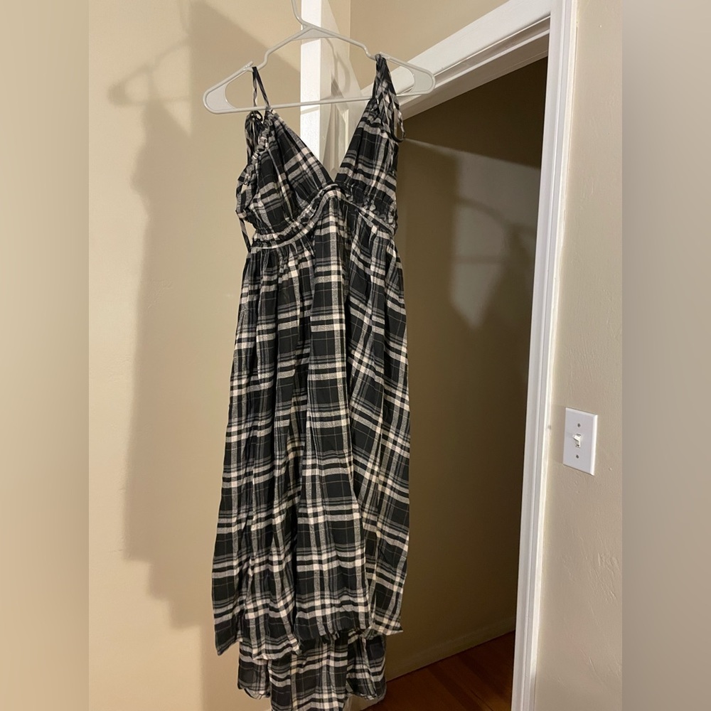 Mid to Maxi Plaid Summer Dress